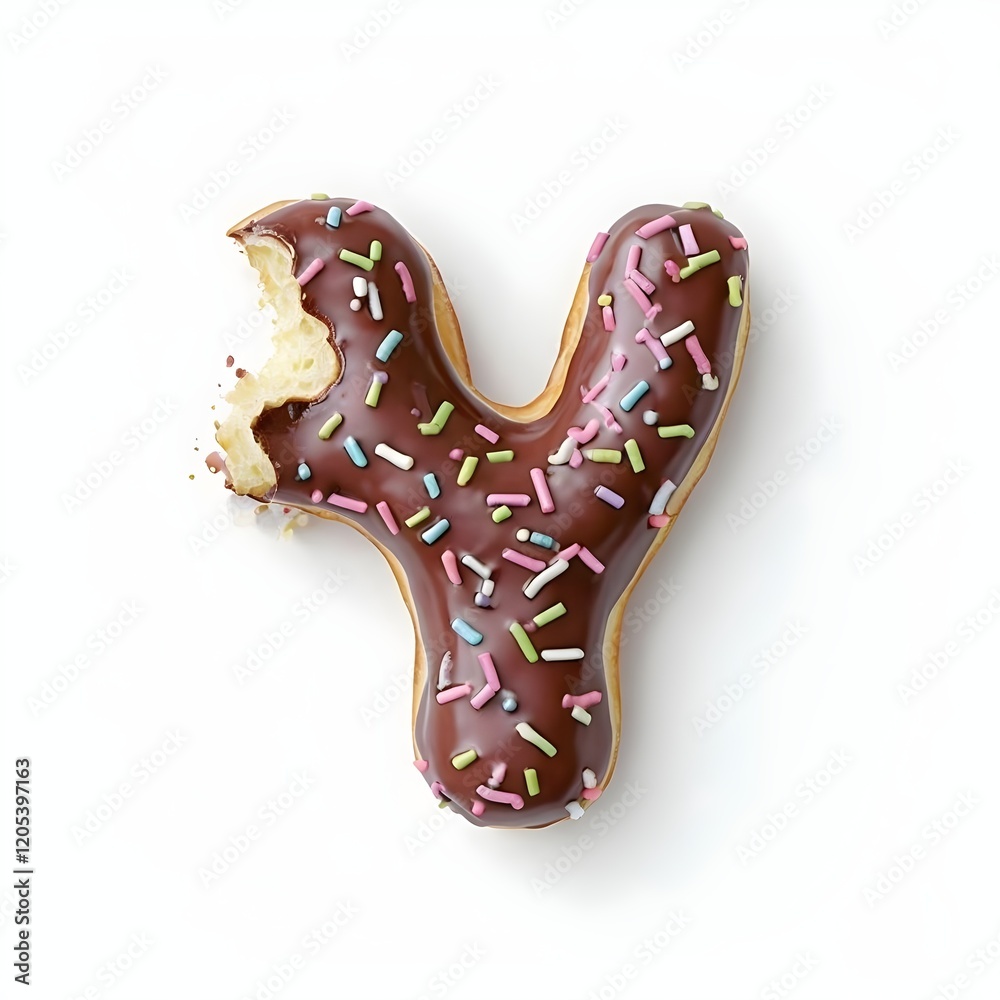 Donut As The Letter Y Donut As The Letter Y