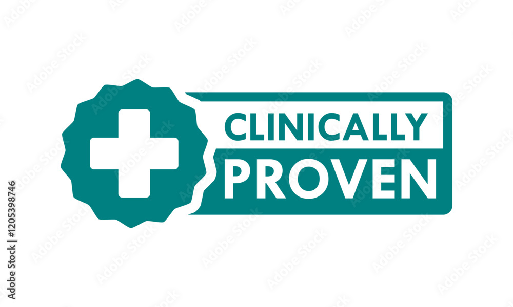 Obraz premium Clinically proven design logo template illustration
