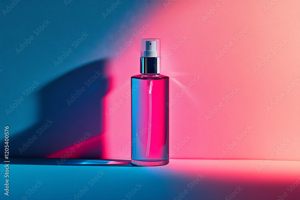 Artistic lit colorful bottle Artistic lit colorful bottle