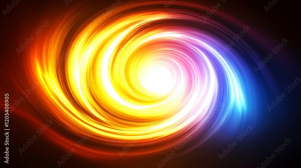 Obraz premium Vibrant Swirling Energy Abstract Light Design