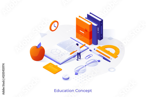 Modern Isometric Business Template. Vector