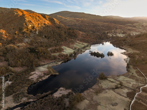 Beautiful aerial drone land...