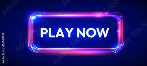 Neon button Play Now.