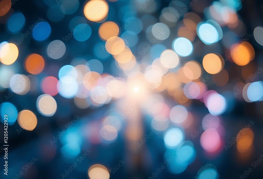 Fototapeta premium Abstract Blurred Lights Radiating Brightly