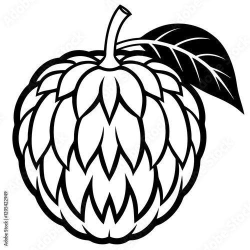 Vibrant Balsam Apple Vector Graphic