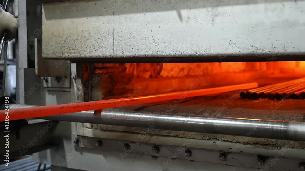 Watch the process of making springs in an industrial machine for precise manufacturing.
