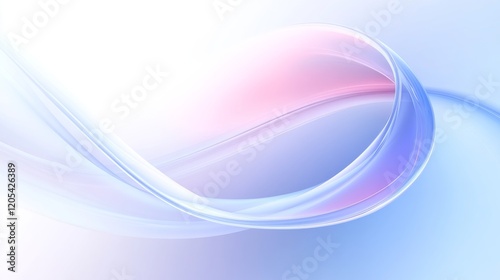 Dreamy light blue and purple light and shadow curved surface conference kv background