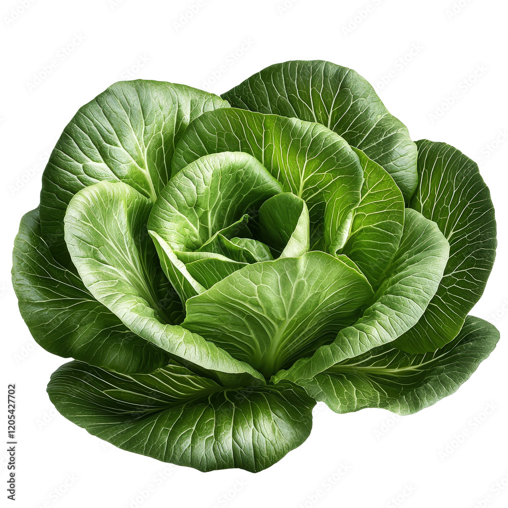 Obraz premium Harvesting fresh green lettuce organic farm food photography natural setting close-up view sustainable agriculture practices