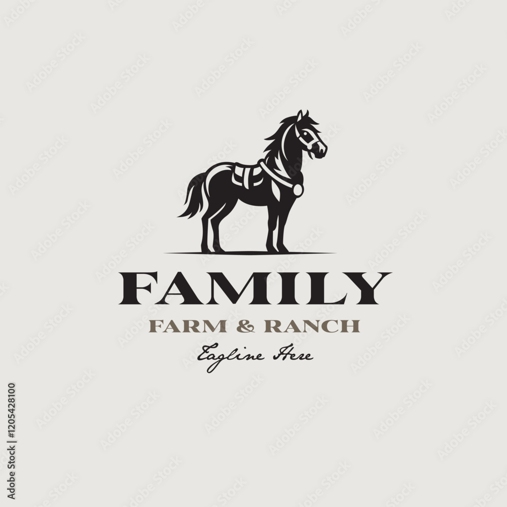 retro rustic Horse Stallion countryside western country farm ranch logo design retro rustic Horse Stallion countryside western country farm ranch logo design