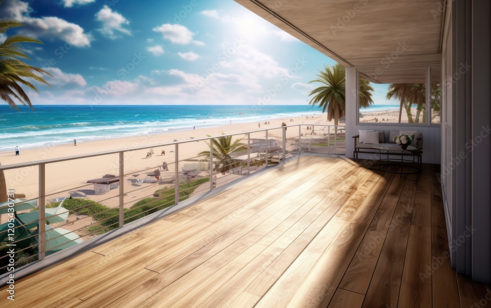Obraz premium Beachfront Balcony View