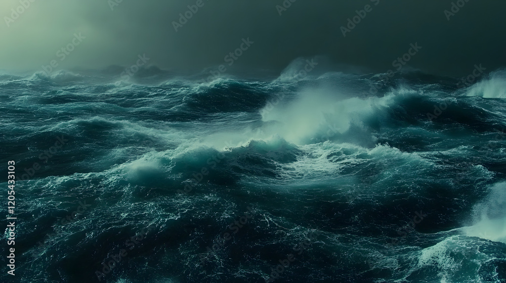 Fototapeta premium Waves crashing in the ocean