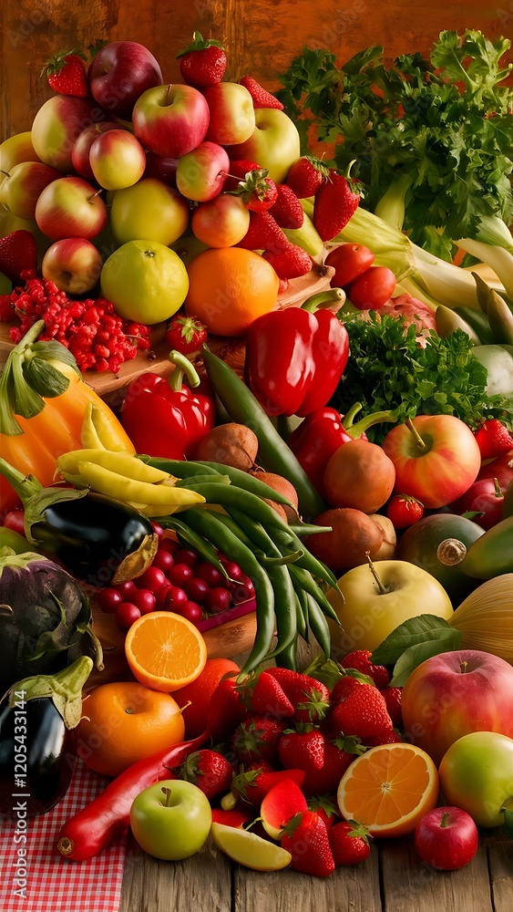 Big collection with food, fruits and vegetables Big collection with food, fruits and vegetables