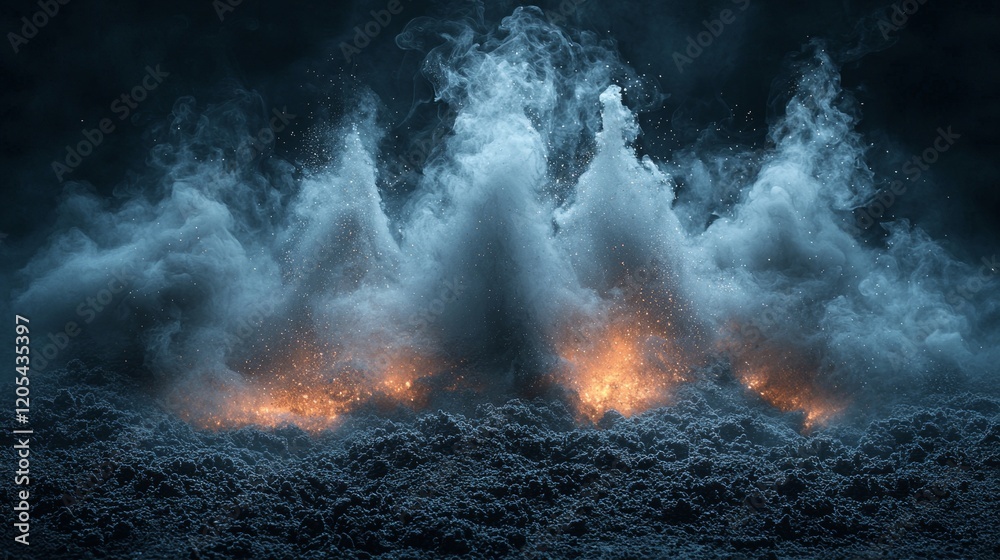 Powerful ocean waves crashing dramatically Powerful ocean waves crashing dramatically