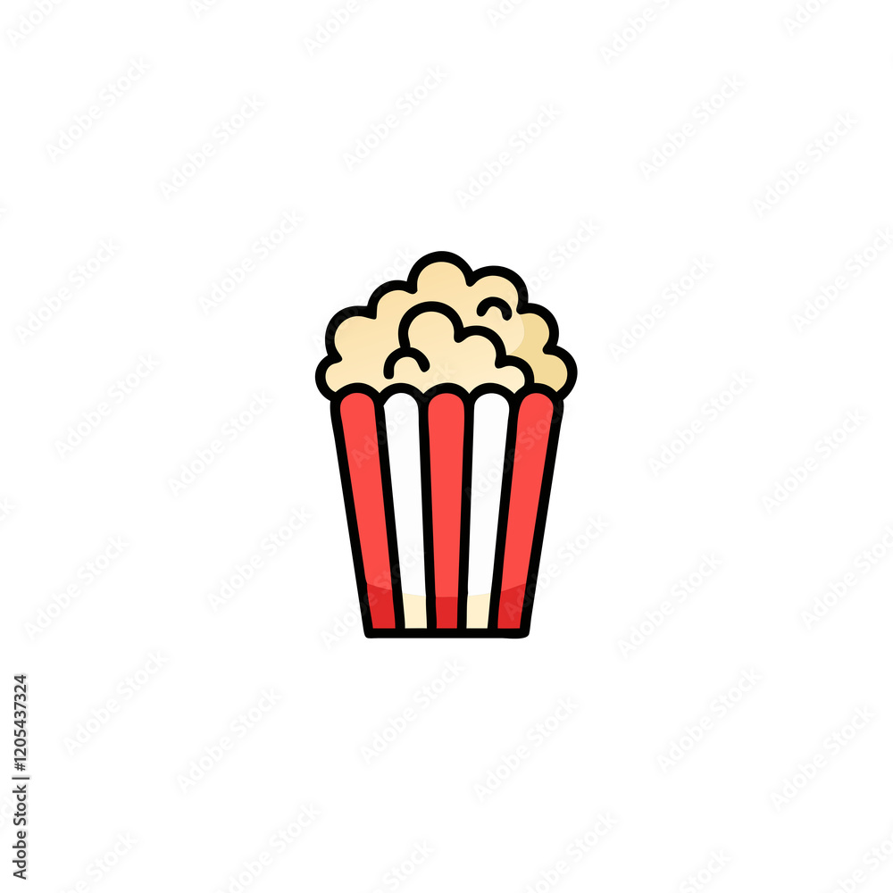 Popcorn Icon, isolated on transparent background Popcorn Icon, isolated on transparent background