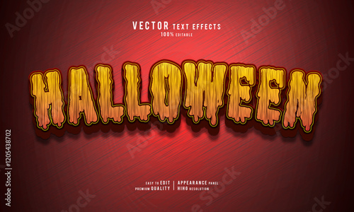 Halloween editable vector graphic resources 3d text effect design