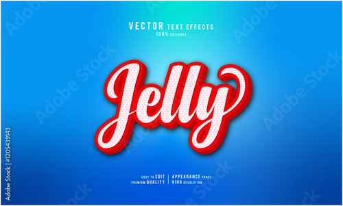 Jelly editable vector graphic resources 3d text effect design