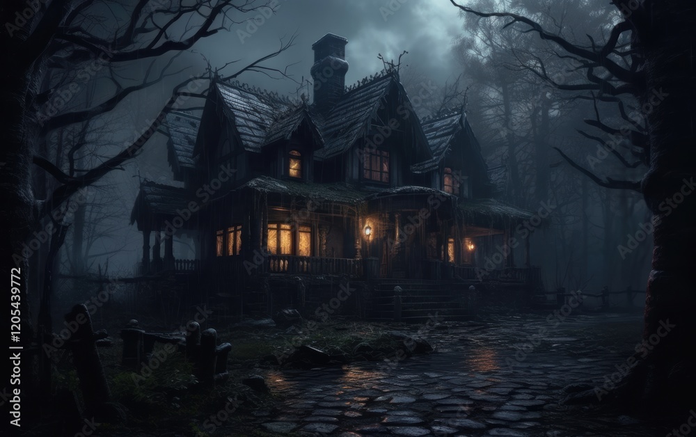 Fototapeta premium Mysterious House in the Woods