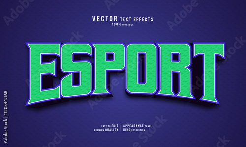 Sport editable vector graphic resources 3d text effect design