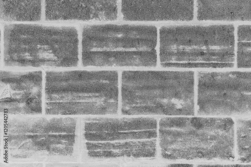 Black & White Old Textured Brick Wall Background