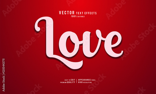 Love itable 3d text effect Art & Illustration 