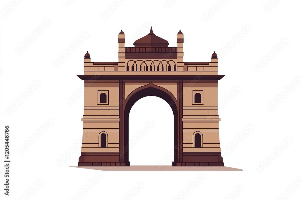 Fototapeta premium Vector illustration of a historical archway structure