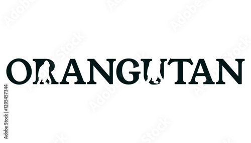 Regal Orangutan Letter Logo Design, Majestic Orangutan Monogram Logo, Orangutan Lettermark for Branding, Bold Orangutan Letter Identity Design, Luxury Logo with Letters