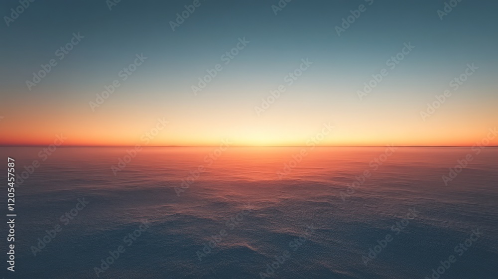Serene sunset over calm, expansive ocean. Serene sunset over calm, expansive ocean.