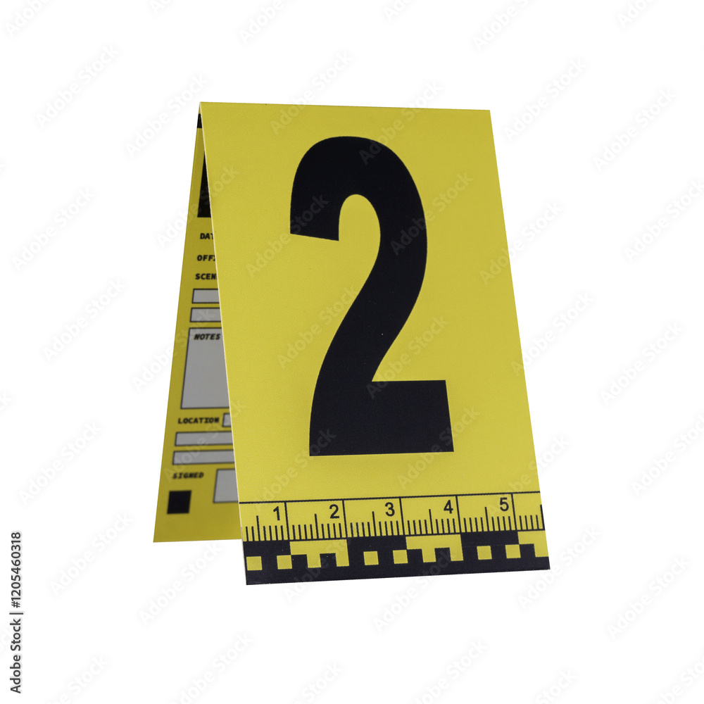 Marker of Crime Scene, Number 1 on transparent background.