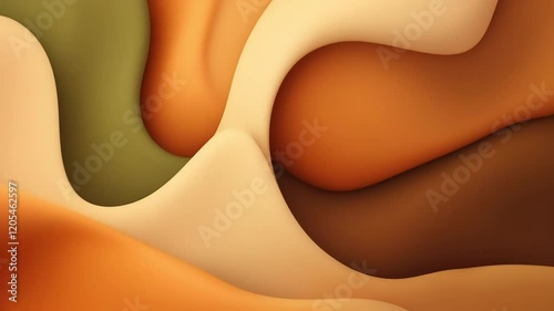 Abstract Autumn Color Waves Background Video