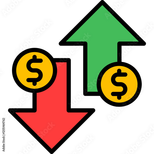 Volatility lineal color icon