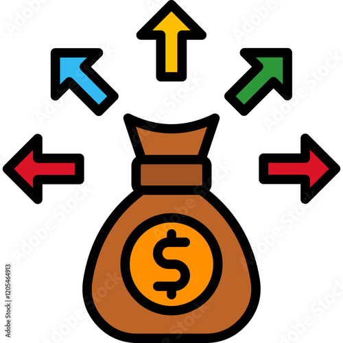 Liquidity lineal color icon