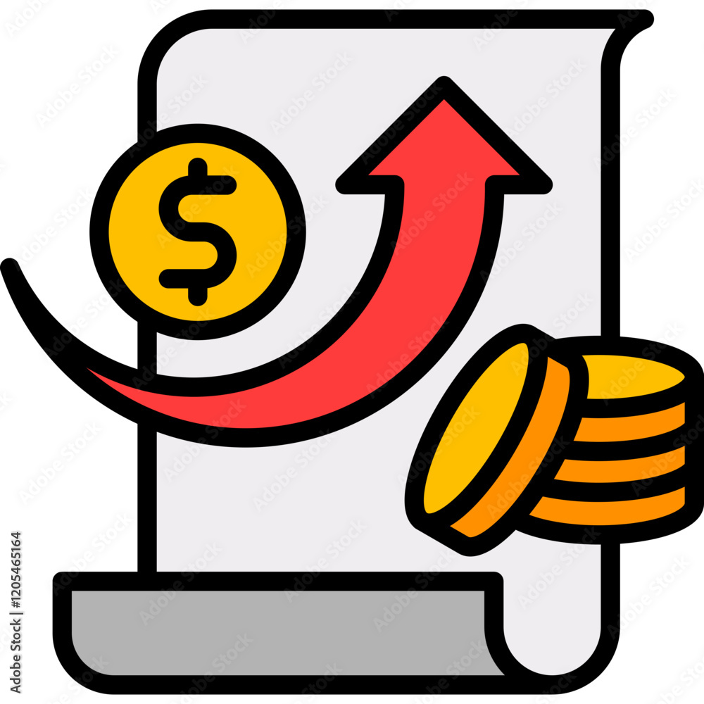 Capital Gains lineal color icon Capital Gains lineal color icon