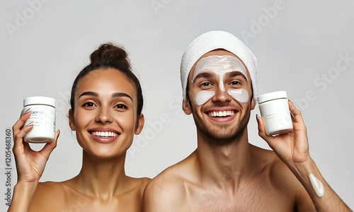Wallpaper Mural Happy Couples Promoting Skincare Products Torontodigital.ca