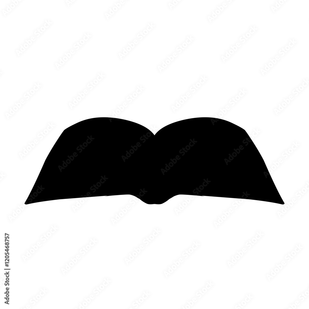 Book silhouette vector, vector illustration Book silhouette vector, vector illustration