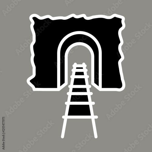 Mining Tunnel Icon Design