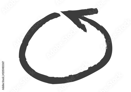 Icono negro de recargar o feedback en flecha de trazo de pincel 