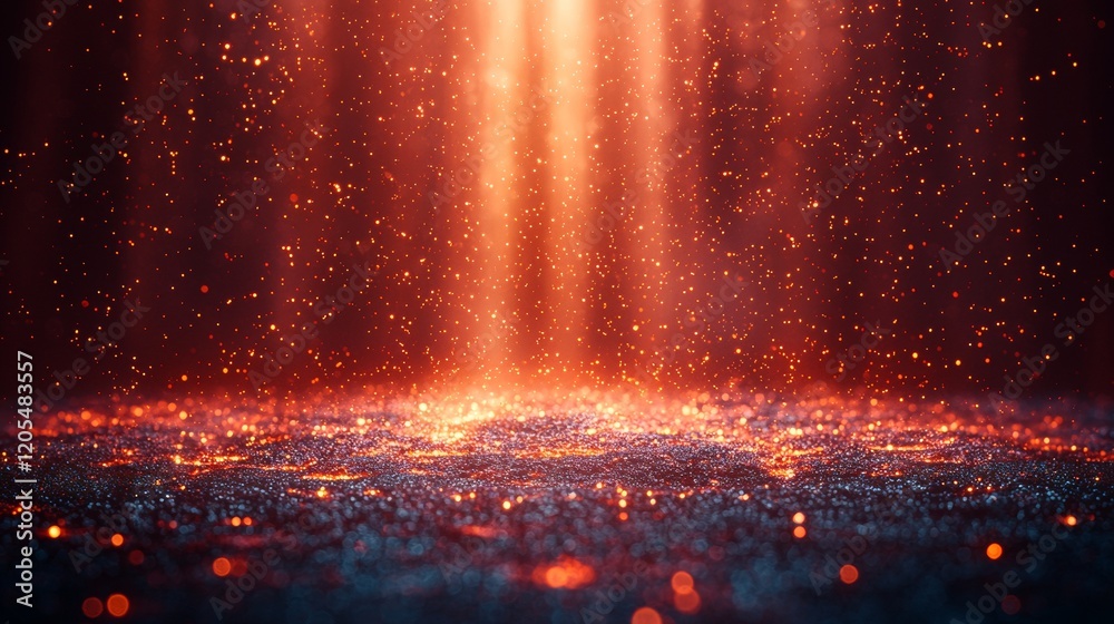 Fototapeta premium Abstract glowing lights in vibrant orange and gold hues