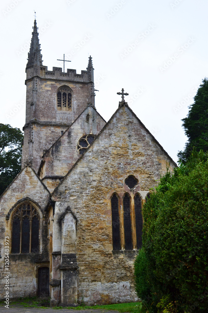 St Andrew's church in Castle Combe, Wiltshire, England, UK St Andrew's church in Castle Combe, Wiltshire, England, UK