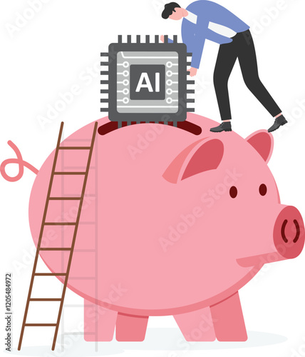 Investing in AI technology, business strategy.AI technology has great potential for development
