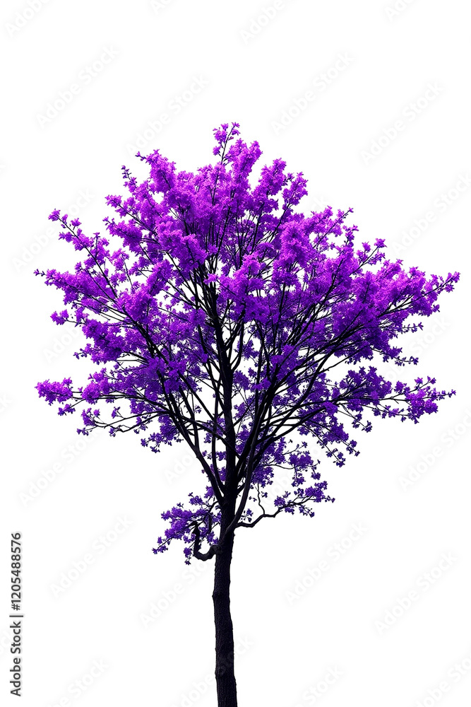 Obraz premium Single Tree isolated on white background