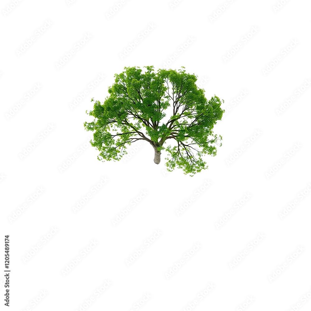 Obraz premium Single Tree isolated on white background