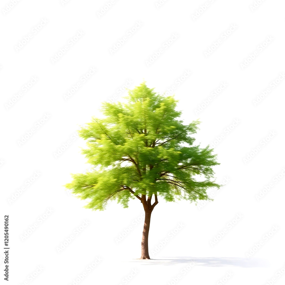 Fototapeta premium Single Tree isolated on white background