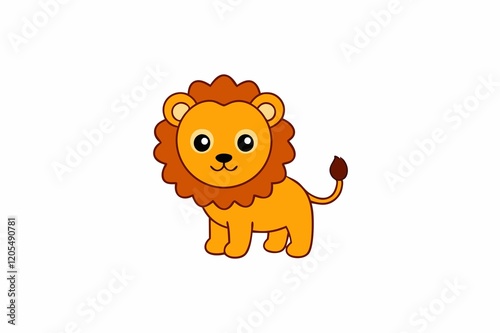 lion cartoon isolated on white