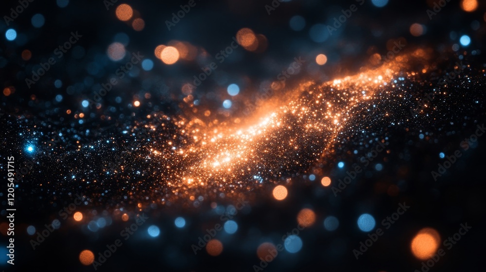 Fototapeta premium Abstract Sparkle: A Galaxy of Shimmering Lights