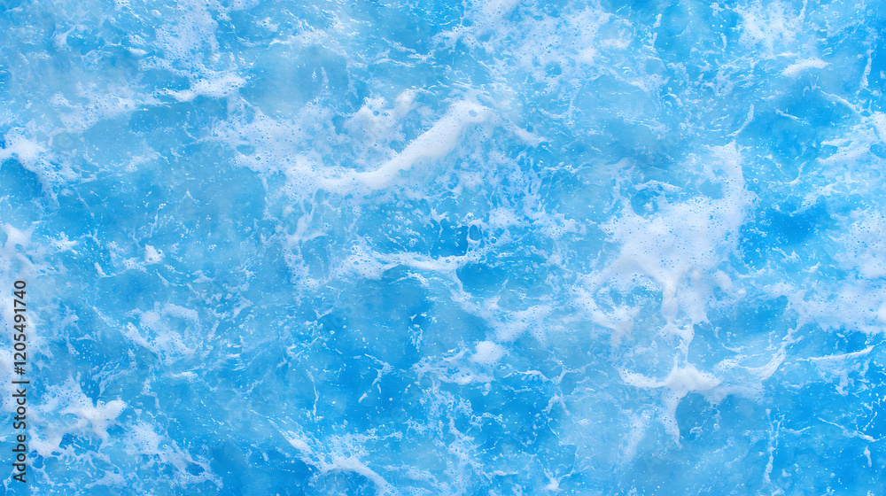 Obraz premium Ocean waves, ocean blue water landscape, aerial view