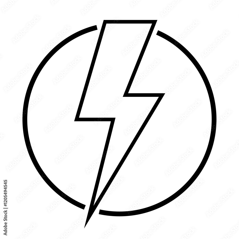 Thunder Bolt Electricity Sign Symbol Vector Illustration--14 Thunder Bolt Electricity Sign Symbol Vector Illustration--14