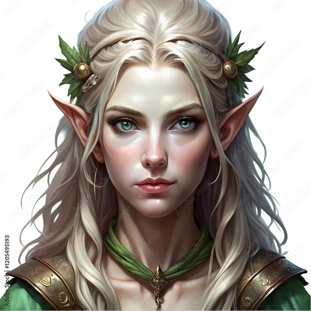 Fototapeta premium Race changing class druid female ashen hair pale