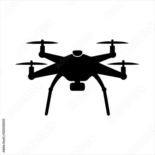 Drone icon, Quadcopter vector icon. Drone with camera Icon Flat Style Isolated Vector Illustration, isolated on white background