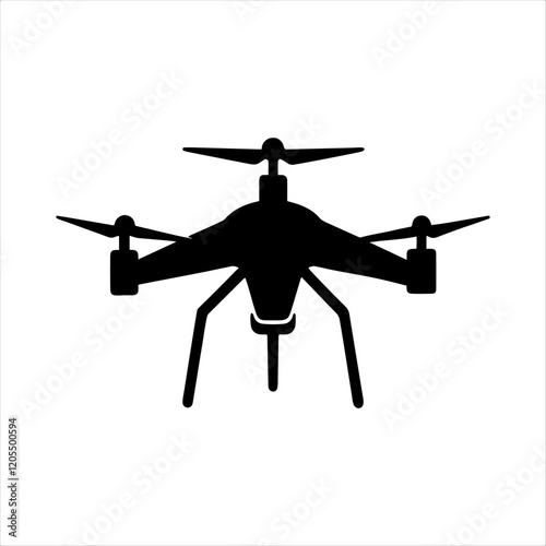Drone icon, Quadcopter vector icon. Drone with camera Icon Flat Style Isolated Vector Illustration, isolated on white background