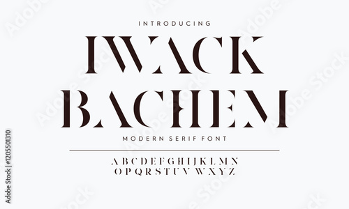 Classic typography serif font. Uppercase, lowercase, ligatures, ampersand, alternate, and number. Vector illustration word. Lettering Minimal Fashion Designs Romance Elegant.